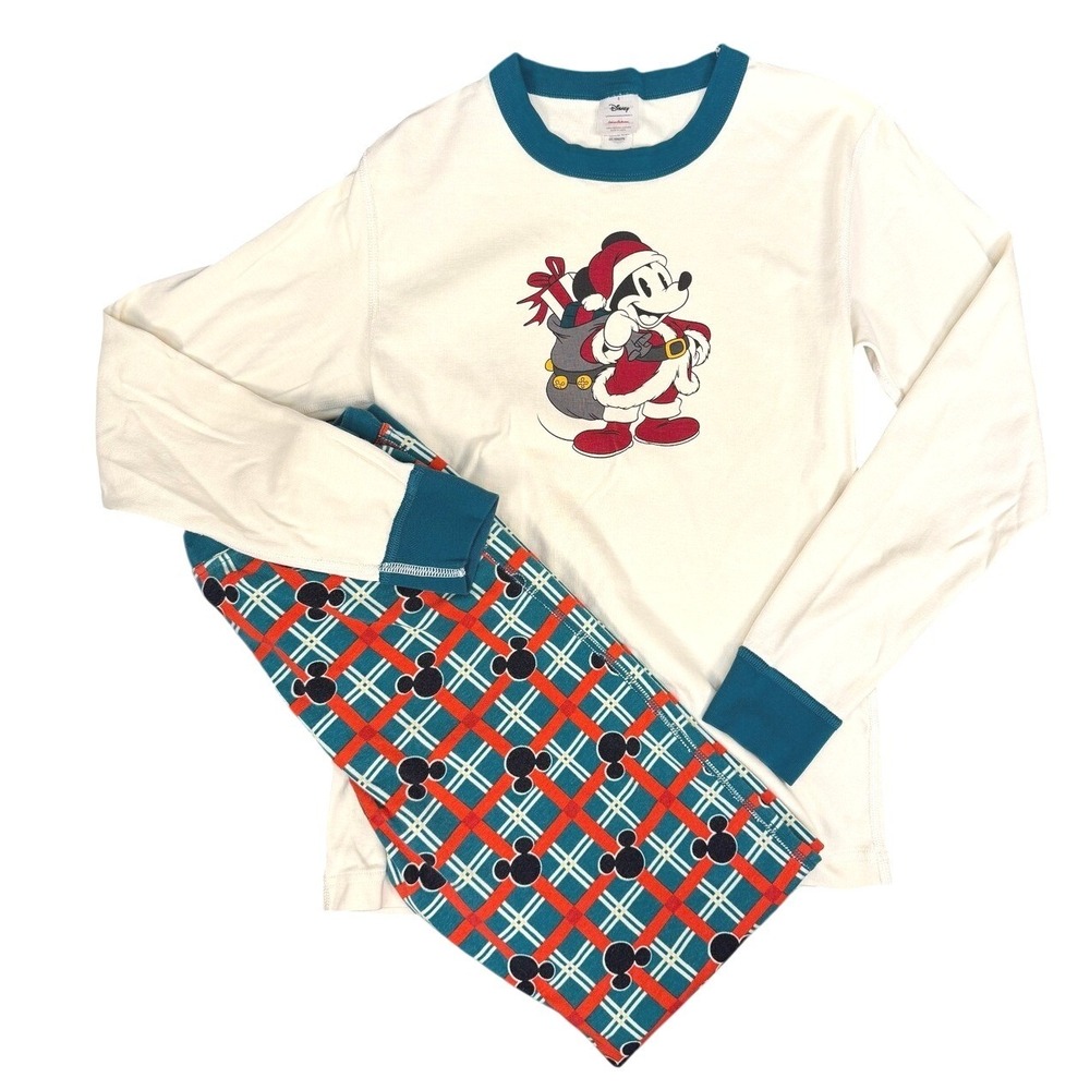 Hanna Andersson Disney Mickey Mouse Christmas Pajama Set Organic Cotton Small